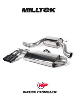 MILLTEK 3-inch Cat-back – VW Golf Mk5 GTI 2.0T - Resonated - Cerakote Black