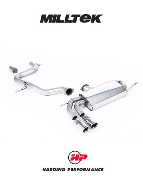 MILLTEK 3-inch Cat-back – VW Golf Mk5 GTI 2.0T - Non-resonated - Polished
