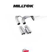 MILLTEK Non-resonated Cat-back – VW Golf Mk5 2.0 TDI - Titanium