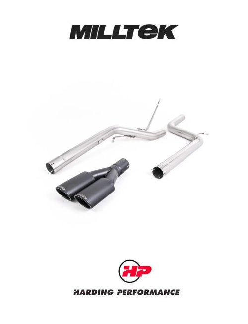 MILLTEK Particulate Filter-back – VW Caddy 2.0 TDI - Non-resonated - Black Velvet