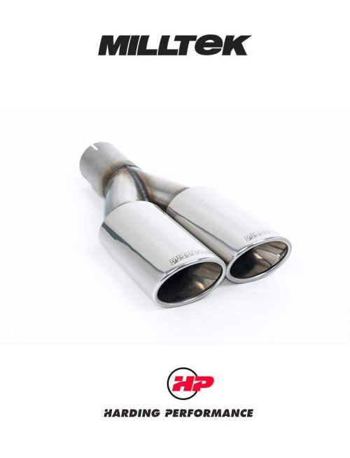 MILLTEK Particulate Filter-back – VW Caddy 2.0 TDI - Non-resonated - Polished