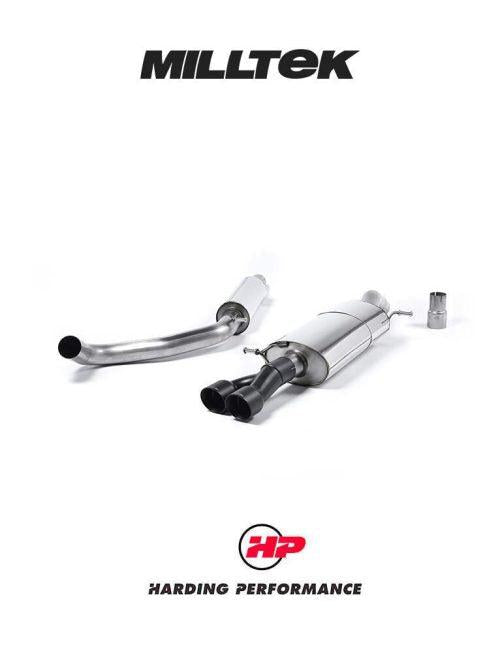 MILLTEK Catback VW Polo GTI 1.8 TSI 192PS (6C) - Resonated (Quieter) - Twin Cerakote Black Tips