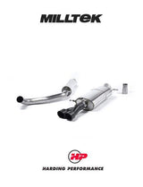 MILLTEK Catback VW Polo GTI 1.8 TSI 192PS (6C) - Resonated (Quieter) - Twin Cerakote Black Tips