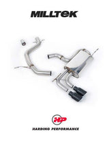 MILLTEK Cat-back – VW Golf Mk6 GT 1.4 TSI - Non-resonated - Cerakote Black