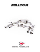 MILLTEK Cat-back – VW Beetle 2.0 TSI - Resonated - Polished