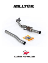 MILLTEK Downpipe – Golf MK6 R/S3 8P - 3" Milltek Cat Back - 200cell Race Catalyst - From Mid 2008 Onwards