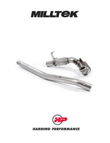 MILLTEK VW Golf MK7 GTI Downpipe - 200 Cell HJS Cat - OE Cat Back