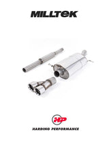 MILLTEK Catback VW Polo GTI 1.8 TSI 192PS (6C) - Non-Resonated (Louder) - Twin Cerakote Black Tips