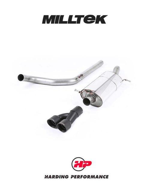 MILLTEK Catback VW Polo GTI 1.8 TSI 192PS (6C) - Non-Resonated (Louder) - Twin Cerakote Black Tips