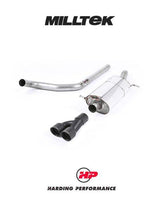 MILLTEK Catback VW Polo GTI 1.8 TSI 192PS (6C) - Non-Resonated (Louder) - Twin Cerakote Black Tips