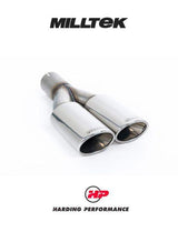 MILLTEK Cat-back – VW Transporter/Caravelle T6 LWB Twin-outlet - Part-resonated / Road+ - Polished