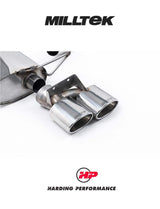 MILLTEK Cat-Back – VW Golf R Wagon MK7.5 - Non-resonated (louder) - Polished Quad Oval Tips