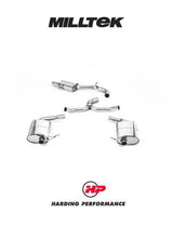 MILLTEK Cat-Back – VW Golf R Wagon MK7.5 - Semi-resonated - Polished Quad Oval Tips