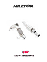 MILLTEK Downpipe VW Polo GTI 2.0 TSI (AW/AE) - Large-bore Downpipe and De-cat - Resonated - Fits to Milltek Sport Cat Back
