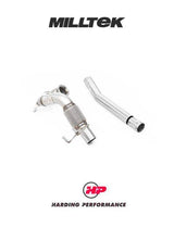 MILLTEK Downpipe VW Polo GTI 2.0 TSI (AW/AE) - Large-bore Downpipe and De-cat - Non-Resonated - Fits to OE Cat Back