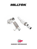 MILLTEK Downpipe VW Polo GTI 2.0 TSI (AW/AE) - Cast Downpipe with Race Cat - Resonated - Fits to Milltek Sport Cat Back
