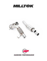 MILLTEK Downpipe VW Polo GTI 2.0 TSI (AW/AE) - Cast Downpipe with Race Cat - Resonated - Fits to OE Cat Back