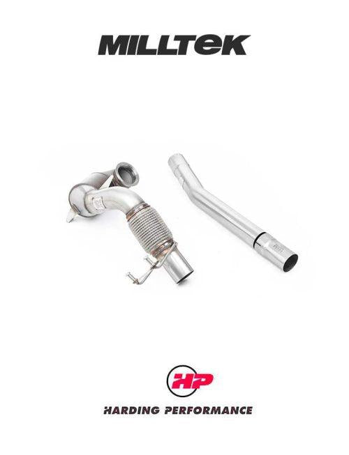 MILLTEK Downpipe VW Polo GTI 2.0 TSI (AW/AE) - Cast Downpipe with Race Cat - Non-Resonated - Fits to Milltek Sport Cat Back