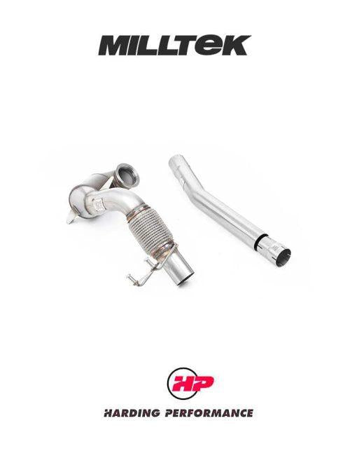 MILLTEK Downpipe VW Polo GTI 2.0 TSI (AW/AE) - Cast Downpipe with Race Cat - Non-Resonated - Fits to OE Cat Back