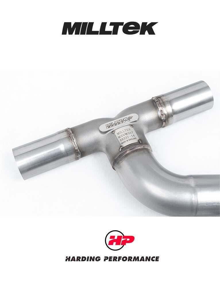 MILLTEK Cat-back 76mm Semi Resonated Valved System VW ARTEON[SSXVW623]