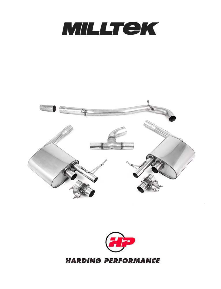 MILLTEK Cat Back 76mm System VW Arteon - Non-resonated / Race