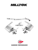 MILLTEK Cat Back 76mm System VW Arteon - Non-resonated / Race