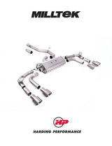 MILLTEK Cat Back – VW Tiguan R - GT-100 Brushed Titanium
