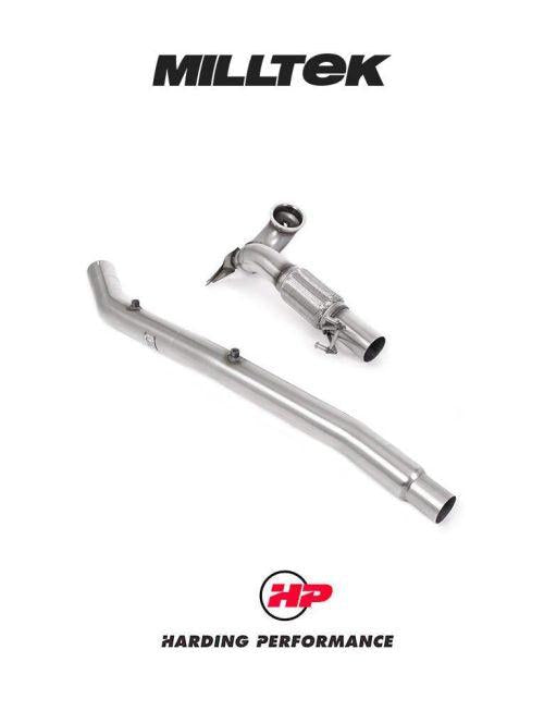 MILLTEK Large Bore Downpipe – VW Golf MK8 R, Tiguan R, T-Roc R, Audi S3 8Y, Cupra Formentor VZx - OE Cat-back - Yes (OPF/GPF) - De-cat (Track use only)