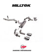 MILLTEK 80mm Cat Back – VW MK8/8.5 Golf R Exhaust - Race (Valved) - Polished GT-115 Trims