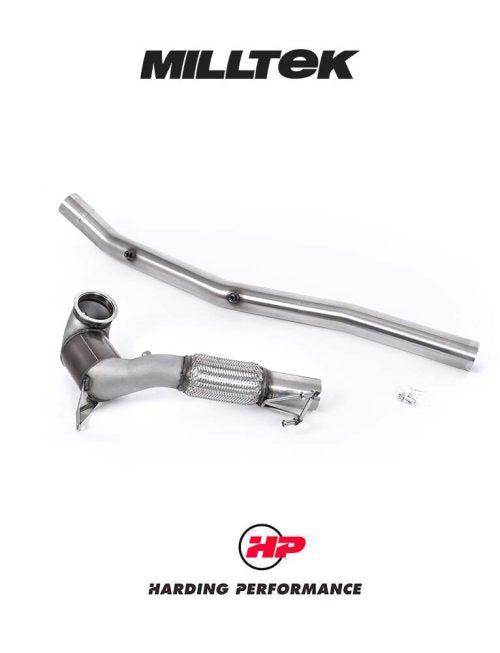 MILLTEK Large Bore Downpipe – VW Golf MK8 R, Tiguan R, T-Roc R, Audi S3 8Y, Cupra Formentor VZx - Milltek Cat Back (3.15") - No (Non-OPF/GPF) - 200CPSI HJS Cat