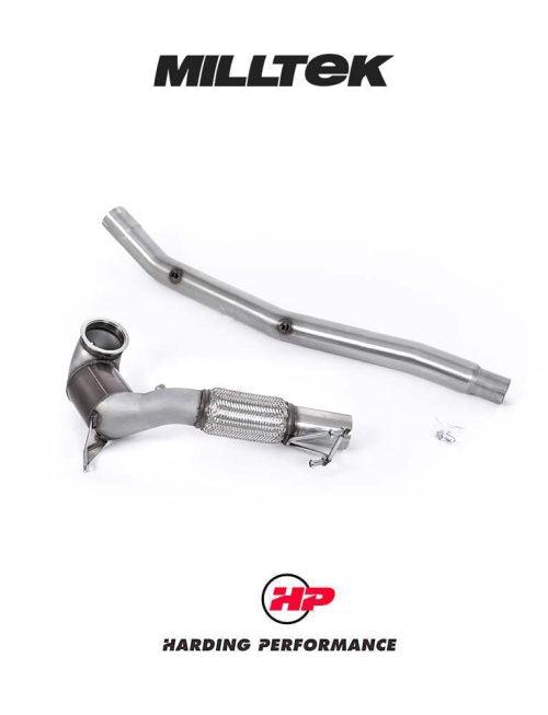 MILLTEK Large Bore Downpipe – VW Golf MK8 R, Tiguan R, T-Roc R, Audi S3 8Y, Cupra Formentor VZx - OE Cat-back - No (Non-OPF/GPF) - 200CPSI HJS Cat