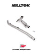 MILLTEK Large Bore Downpipe – VW Golf MK8 R, Tiguan R, T-Roc R, Audi S3 8Y, Cupra Formentor VZx - OE Cat-back - No (Non-OPF/GPF) - De-cat (Track use only)