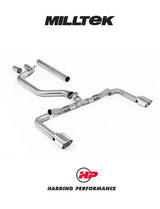 MILLTEK Cat Back – VW Golf MK8/MK8.5 GTI - Race - OE Style (2 Tips) - Polished GT-115 Tips
