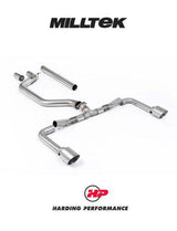 MILLTEK Cat Back – VW Golf MK8/MK8.5 GTI - Race - OE Style (2 Tips) - Titanium GT-115 Tips