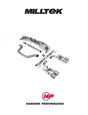 MILLTEK Cat Back – VW Golf MK8/MK8.5 GTI - Race - Golf R Style (4 Tips) - Polished GT-115 Tips