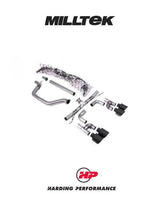 MILLTEK Cat Back – VW Golf MK8/MK8.5 GTI - Race - Golf R Style (4 Tips) - Cerakote Black GT-115 Tips