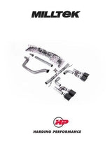 MILLTEK Cat Back – VW Golf MK8/MK8.5 GTI - Race - Golf R Style (4 Tips) - Carbon Fibre JET-115 Tips