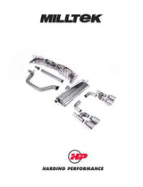 MILLTEK Cat Back – VW Golf MK8/MK8.5 GTI - Non-resonated - Golf R Style (4 Tips) - Titanium GT-115 Tips