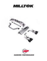 MILLTEK Cat Back – VW Golf MK8/MK8.5 GTI - Non-resonated - Golf R Style (4 Tips) - Cerakote Black GT-115 Tips