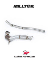 MILLTEK Large Bore Downpipe – VW Golf MK8 R, Tiguan R, T-Roc R, Audi S3 8Y, Cupra Formentor VZx - Milltek Cat Back (3") - Yes (OPF/GPF) - 200CPSI HJS Cat