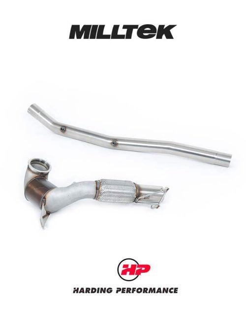 MILLTEK Large Bore Downpipe – VW Golf MK8 R, Tiguan R, T-Roc R, Audi S3 8Y, Cupra Formentor VZx - Milltek Cat Back (3") - Yes (OPF/GPF) - 200CPSI Race Cat