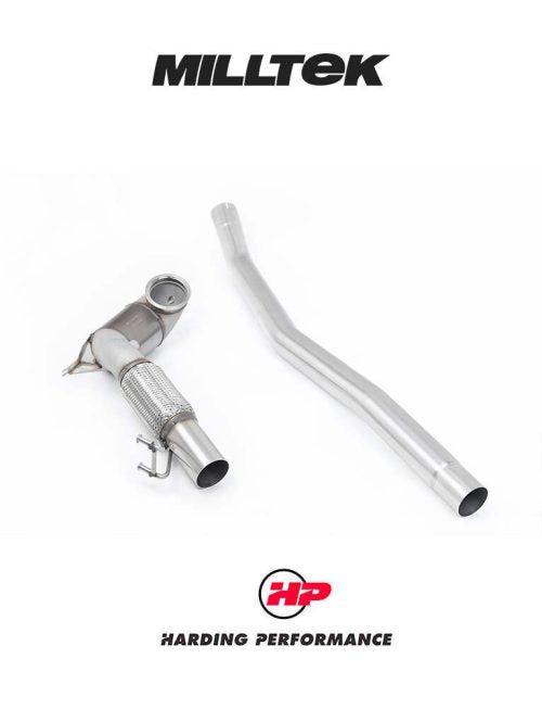 MILLTEK Large Bore Downpipe – VW Golf MK8 R, Tiguan R, T-Roc R, Audi S3 8Y, Cupra Formentor VZx - Milltek Cat Back (3") - No (Non-OPF/GPF) - 200CPSI HJS Cat