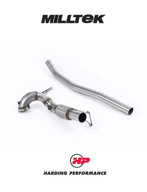 MILLTEK Large Bore Downpipe – VW Golf MK8 R, Tiguan R, T-Roc R, Audi S3 8Y, Cupra Formentor VZx - Milltek Cat Back (3") - No (Non-OPF/GPF) - De-cat (Track use only)