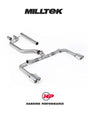 MILLTEK Cat Back – VW Golf MK8/MK8.5 GTI - Race - OE Style (2 Tips) - OE+ Style Polished Clubsport Ovals (Requires Clubsport Rear Diffuser)