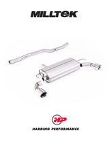MILLTEK Cat-back – VW Golf MK4 R32 - Resonated - V2 - GT-100 Slash Cut Tips