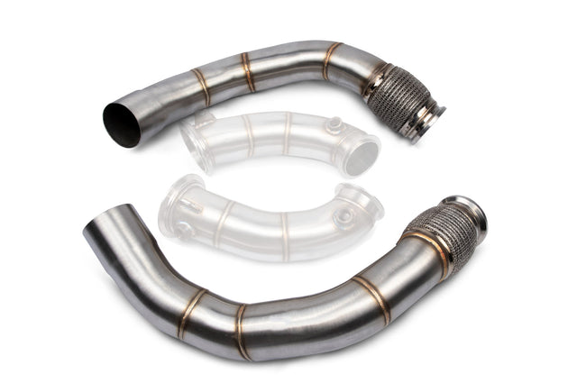 VRSF Racing Downpipes S63R 2018 – 2023 BMW M5 & M8 F90 F91 F92 F93 (Secondary Race Downpipes/ Heat Shield)