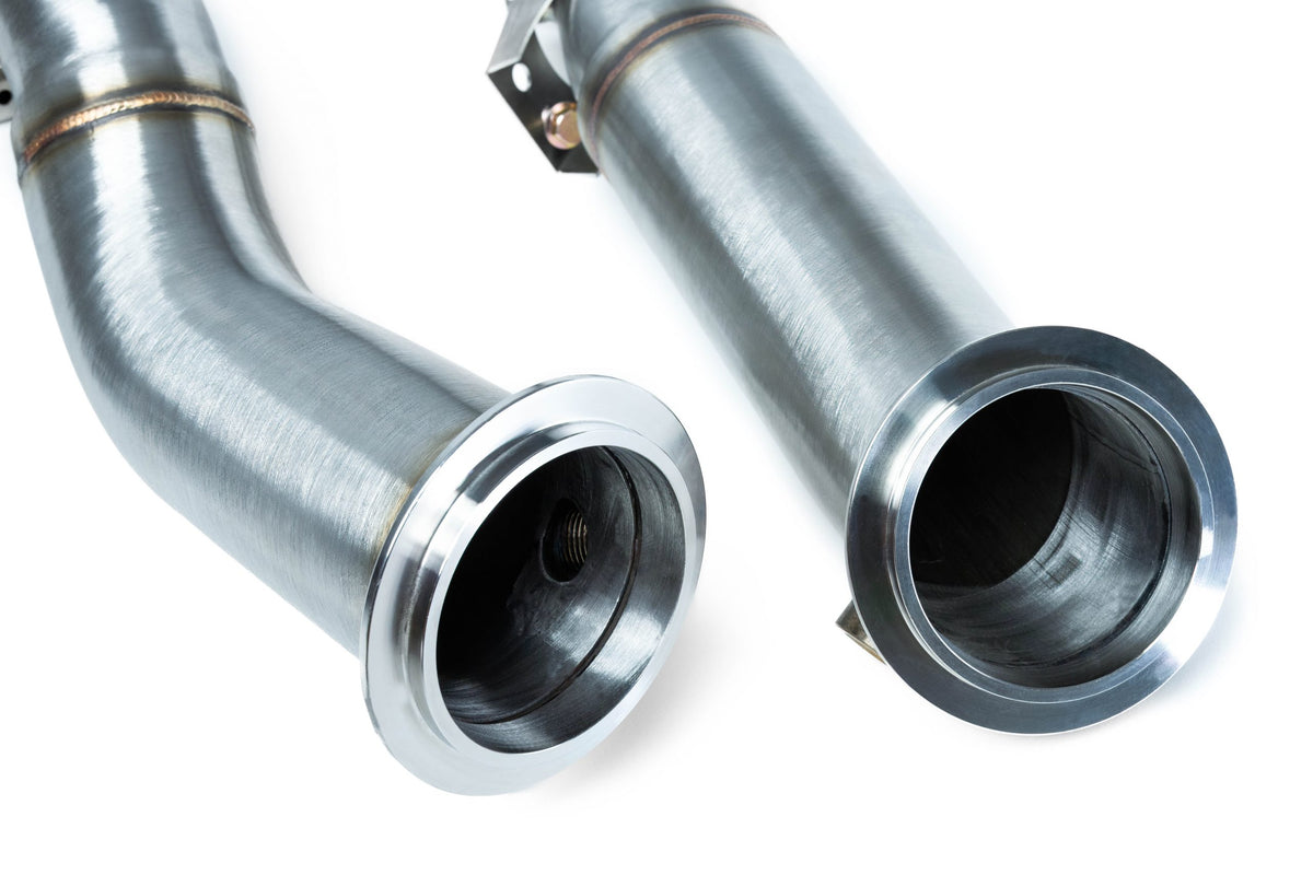 VRSF Race Downpipes BMW M3 M4 S58 G80 G82 G83 Brushed