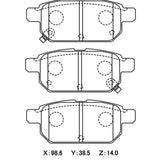 WinmaX W3 Performance Trackday Brake Pads Suzuki Swift Sport REAR - ModsDirect