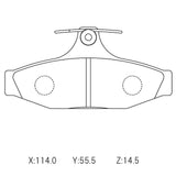 WinmaX W6.5 Race Brake Pads Commodore (DB1086) - ModsDirect
