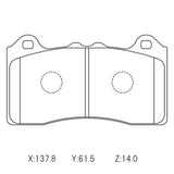 WinmaX W1 REAR Street Performance Brake Pads Ford Focus III RS (Brembo) - ModsDirect
